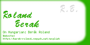 roland berak business card